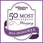 The Mecklenburg Times 50 Most Influential Women 2019 Honoree Badge