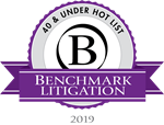 Benchmark Litigation, 40 & Under Hot List, 2019