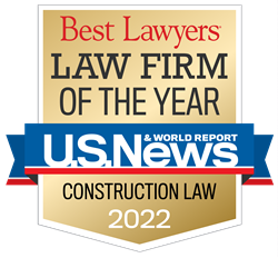 2022 Best Law Firm of the Year Construction Law Badge