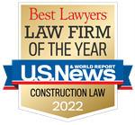 2022 Best Law Firm of the Year Construction Law Badge