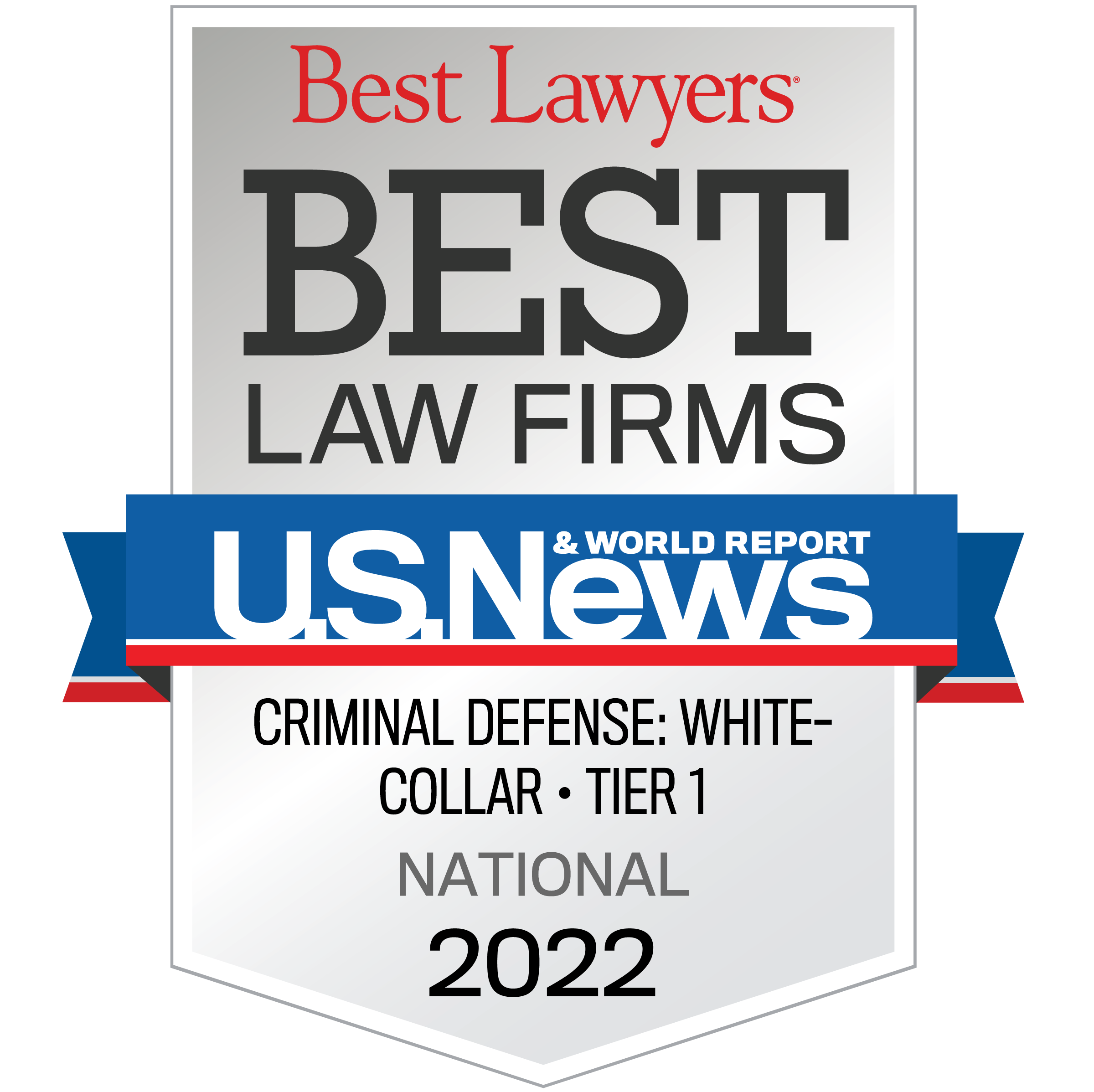 2022 Best Lawyers Best Law Firms White Collar - Tier 1 National Ranking
