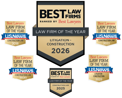 2026 Best Law Firms Law Firm of the Year Construction Badge