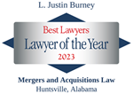 Justin Burney Mergers & Acquisitions Lawyer of the Year