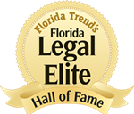 Florida Trend's Florida Legal Elite Hall of Fame Badge