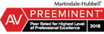 AV Martindale-Hubbell Preeminent Rating Logo 2018