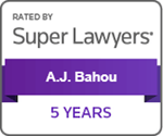 Super Lawyers AJ Bahou 5 years milestone