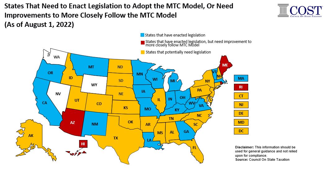 COST MTC Model Map