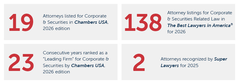 Bradley by the Numbers Corporate & Securities