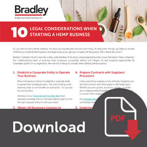 10 Legal Considerations When Starting a Hemp Business
