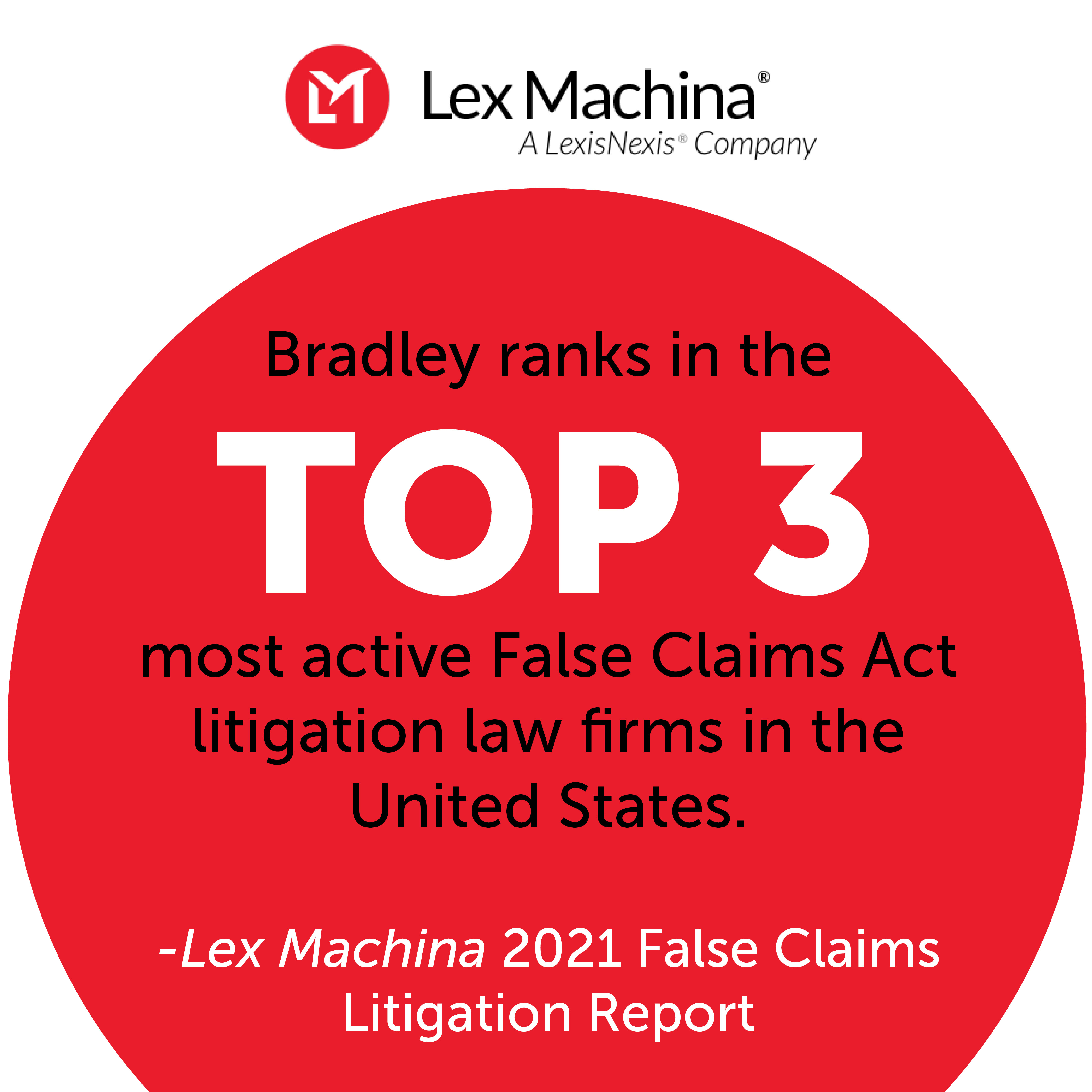 Top 3 Lex Machina False Claims Act Litigation Law Firm 2021